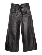 Pants Culotte Pu Bottoms Trousers Leather Leggings-Bukser Black Tom Tailor