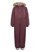 Twill Nylon Junior Suit Outerwear Coveralls Snow-ski Coveralls & Sets Burgundy Mikk-line