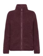 High Curl Jacket W Sport Sweatshirts & Hoodies Fleeces & Midlayers Burgundy Jack Wolfskin