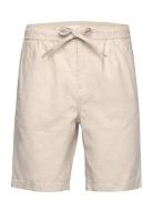 Fig Loose Linen Look Shorts - Gots/ Bottoms Shorts Casual Beige Knowledge Cotton Apparel