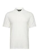 Twistedbbgonzales Polo T-Shirt Tops Knitwear Short Sleeve Knitted Polos White Bruuns Bazaar