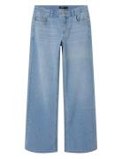 Nlftariannedeco Dnm Lw Straight Pant Bottoms Jeans Regular Jeans Blue LMTD