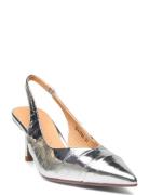 Stiletto Shoes Heels Pumps Sling Backs Silver Sofie Schnoor