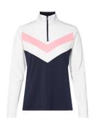 Striped Interlock Quarter-Zip Pullover Sport Sweatshirts & Hoodies Fleeces & Midlayers Multi/patterned Ralph Lauren Golf
