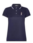 Tailored Fit Polo Bear Polo Shirt Sport T-shirts & Tops Polos Navy Ralph Lauren Golf