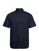 Linen Short Sleeve Shirt Designers Shirts Short-sleeved Navy Timberland