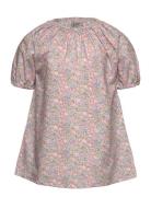 Blouse Ss In Liberty Fabric Tops Blouses & Tunics Multi/patterned Huttelihut