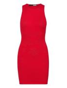 Pointelle Knit Tank Dress Designers Short Dress Red ROTATE Birger Christensen