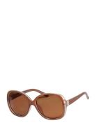 Parker Over D Retro Sunglasses Accessories Sunglasses D-frame- Wayfarer Sunglasses Brown Pilgrim