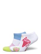 2-Pack Ice Cream & Stripe Low Socks Lingerie Socks Footies-ankle Socks White Happy Socks
