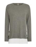 Sc-Biara Tops Knitwear Jumpers Grey Soyaconcept