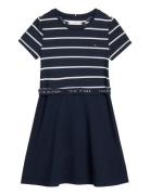 Essential Skater Dress Dresses & Skirts Dresses Casual Dresses Short-sleeved Casual Dresses Navy Tommy Hilfiger