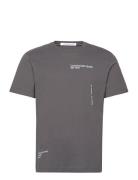 Multiplacement Text Tee Tops T-Kortærmet Skjorte Grey Calvin Klein Jeans