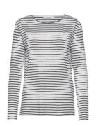 Nobel Ls Stripe 3173 Tops T-shirts & Tops Long-sleeved White Samsøe Samsøe