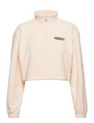 1/4 Zi Cropped Sport Sweatshirts & Hoodies Fleeces & Midlayers Cream Adidas Originals