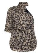 Floral Georgette -Shoulder Blouse Tops Blouses Sleeveless Multi/patterned Polo Ralph Lauren