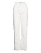 90S High Waist Jeans Bottoms Jeans Straight-regular White Gina Tricot