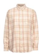 D2. Relaxed Check Flannel Shirt Tops Shirts Long-sleeved Multi/patterned GANT