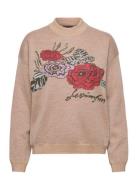 Demi Merino Wool Intarsia Knitted Sweater Tops Knitwear Jumpers Pink Lexington Clothing