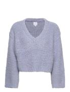 Huurre Knitted Furry Sweater Tops Knitwear Jumpers Purple Hálo