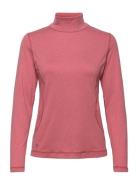 Agnes Ls Roll Neck Sport T-shirts & Tops Long-sleeved Pink Daily Sports