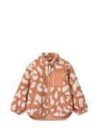 Nolan Pile Printed Jacket Outerwear Fleece Outerwear Fleece Jackets Coral Liewood