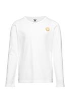 Kim Kids Long Sleeve Tops T-shirts Long-sleeved T-Skjorte White Wood Wood