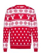 The Classic Christmas Jumper Red Tops Knitwear Round Necks Red Christmas Sweats