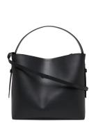 Leata Maxi Leather Bag Bags Small Shoulder Bags-crossbody Bags Black Second Female
