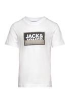 Jcologan Tee Ss Crew Neck Ss24 Jnr Tops T-Kortærmet Skjorte White Jack & J S