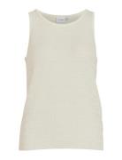 Vimargot Open O-Neck S/L Knit Top/R Tops T-shirts & Tops Sleeveless White Vila