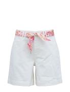 Vivanil Rw Scarf Shorts Col Jaf/R Bottoms Shorts Denim Shorts White Vila