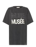 Cmmuse-Logo-Tee Tops T-shirts & Tops Short-sleeved Black Copenhagen Muse