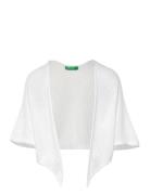 Knitted Shoulder War Tops Knitwear Cardigans White United Colors Of Benetton