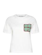 Crochet T-Shirt With Pocket Tops T-shirts & Tops Short-sleeved White Mango