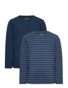 Basic 34 -T-Shirt Ls  Tops T-shirts Long-sleeved T-Skjorte Navy Minymo