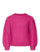 Vmella Ls O-Neck Pullover Ga Girl Noos Tops Knitwear Pullovers Purple Vero Moda Girl