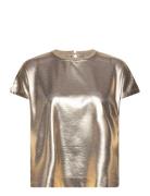 Mmnivola Foil Tee Tops T-shirts & Tops Short-sleeved Gold MOS MOSH