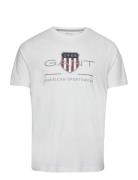 Reg Archive Shield Ss T-Shirt Tops T-Kortærmet Skjorte White GANT