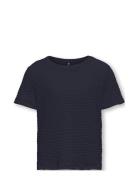 Koglumi S/S O-Neck Cross Back Jrs Tops T-Kortærmet Skjorte Navy Kids Only