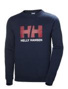Hh Logo Crew Sweat Sport Sweatshirts & Hoodies Sweatshirts Blue Helly Hansen
