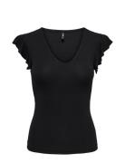 Onlbelia Cap Sleeve Top Jrs Noos Tops T-shirts & Tops Short-sleeved Black ONLY