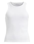 Soft Rib Top Key Tops T-shirts & Tops Sleeveless White Rethinkit