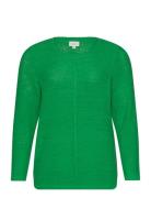 Carnew Foxy L/S Pullover Knt Tops Knitwear Jumpers Green ONLY Carmakoma