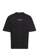 Logo Mid Sleeve Tee Gots Tops T-Kortærmet Skjorte Black Resteröds