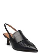 Severino Black Vacchetta Shoes Heels Pumps Sling Backs Black ATP Atelier