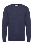 Man Chunky O-Neck Sweater Designers Knitwear Round Necks Blue Davida Cashmere