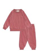 Velour Set Sets Sweatsuits Pink Fixoni