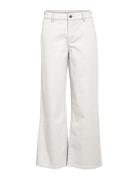 Objmarina Mw Twill Jeans Noos Bottoms Jeans Straight-regular White Object