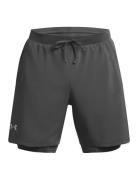 Ua Launch 7'' 2-In-1 Shorts Sport Shorts Sport Shorts Grey Under Armour